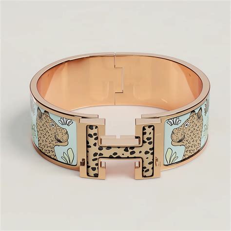 hermes clic h bracelet leopard|bracelet hermes clic h femme.